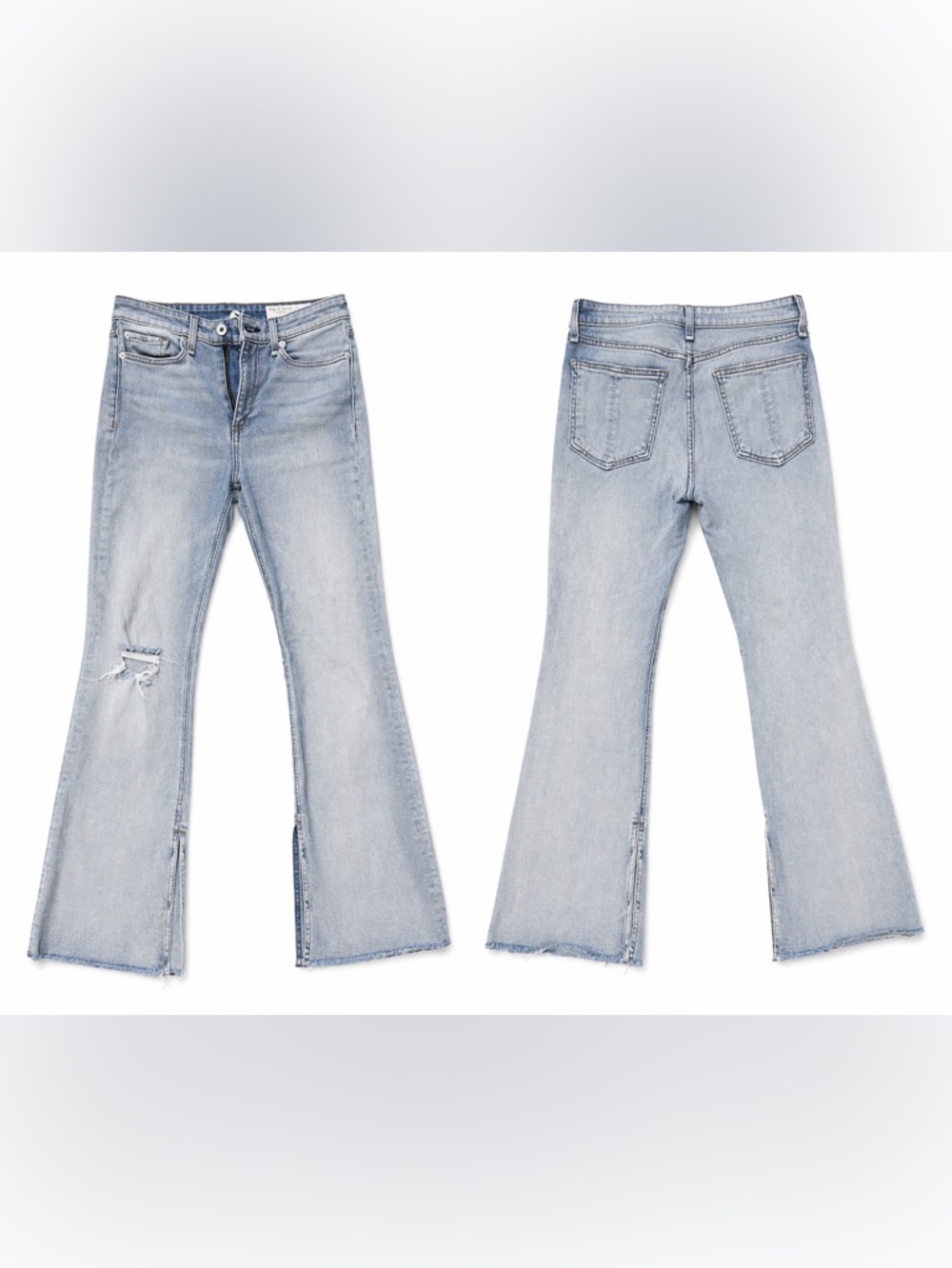 rag & bone Light Blue Flare Jeans